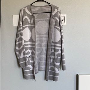 Grey Patterned Cardigan